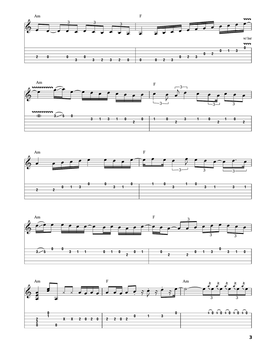Cowgirl In The Sand Acoustic Guitar scores gallery preview page 3