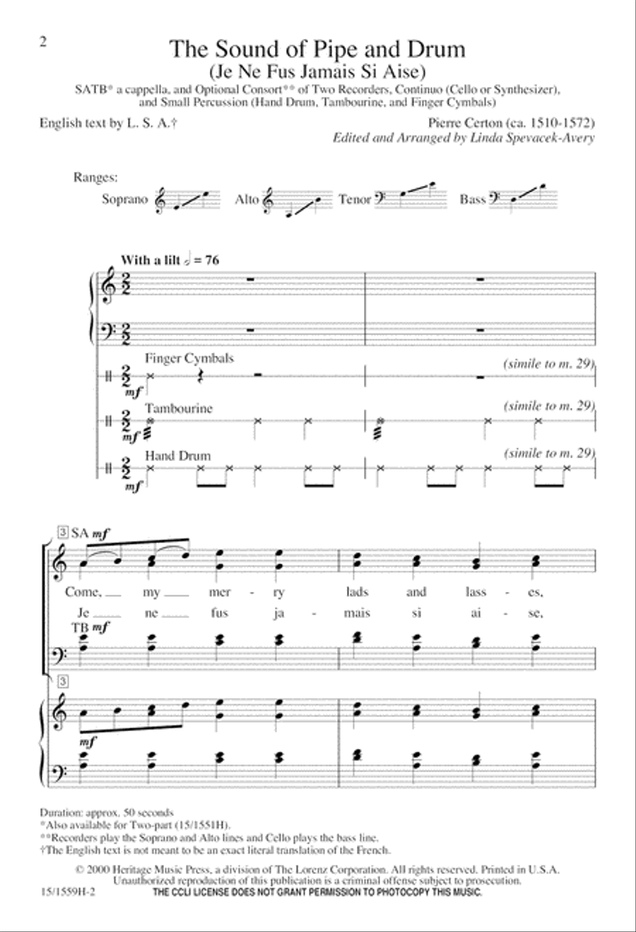 The Sound of Pipe and Drum 4-Part scores gallery preview page 2
