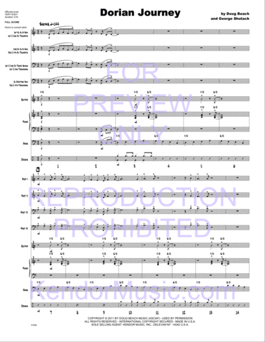 Dorian Journey Dorian Journey Jazz Ensemble scores gallery preview page 2