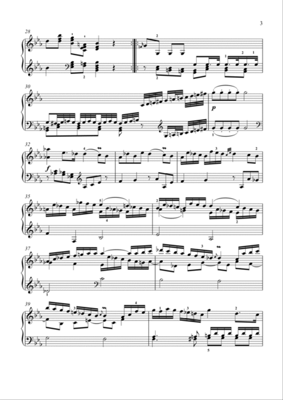 Haydn-Piano Sonata in E♭ major,Hob.XVI.38(Piano solo) Small Ensemble scores gallery preview page 4