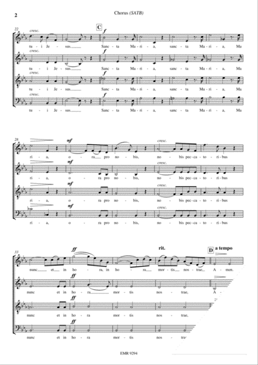 Ave Maria 4-Part scores gallery preview page 5