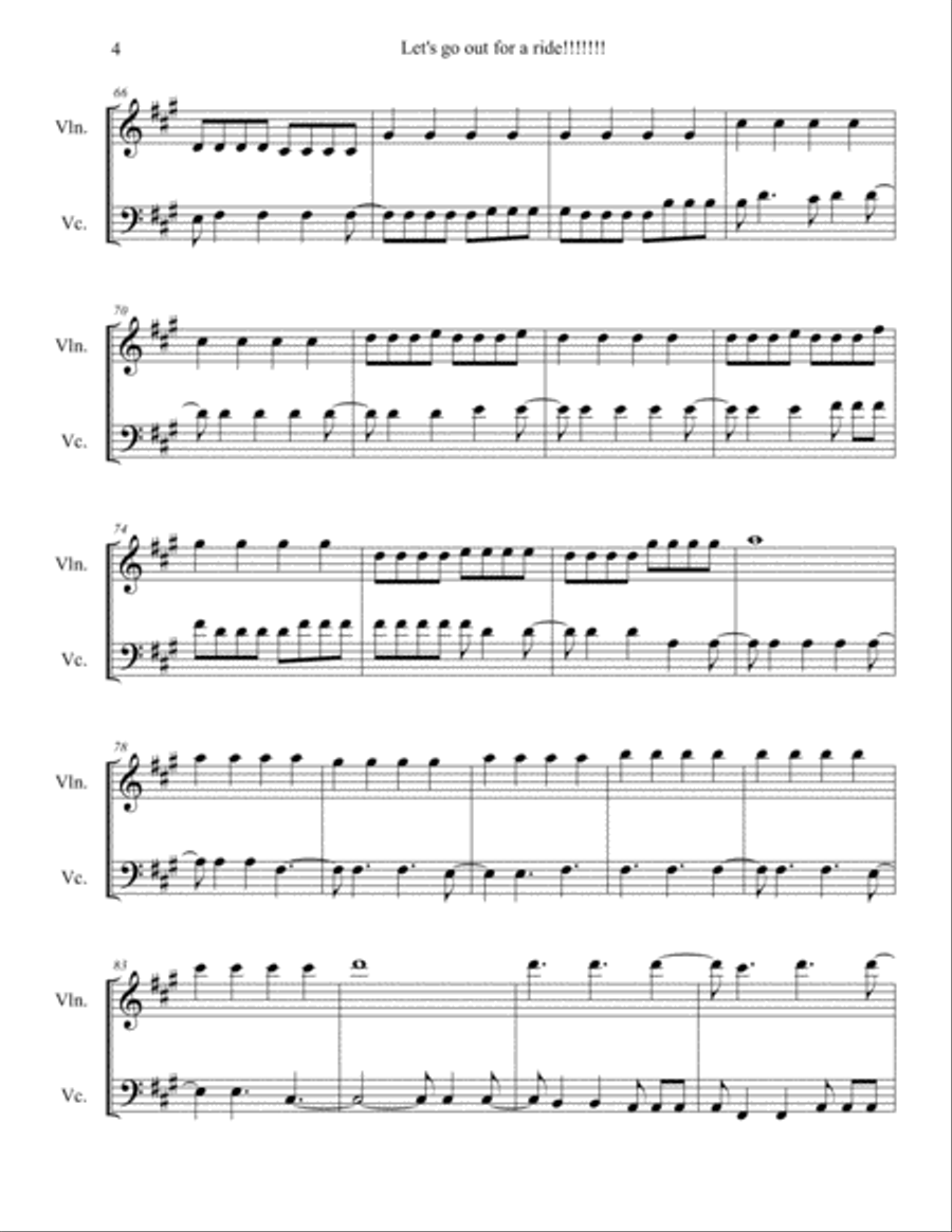Let's Go Out For a Ride Small Ensemble scores gallery preview page 4