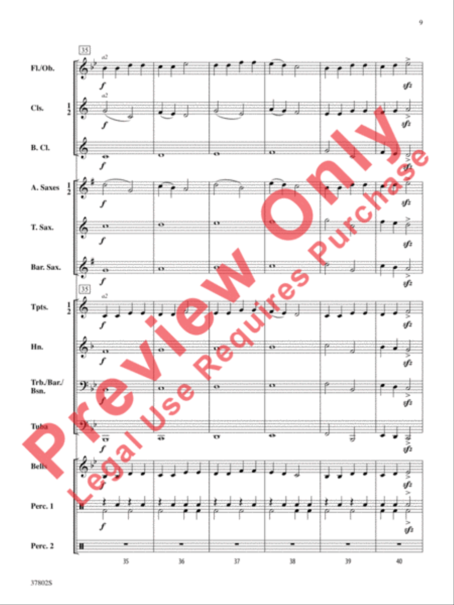 Huckleberry Hedgehog Huckleberry Hedgehog Concert Band scores gallery preview page 9
