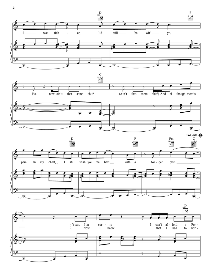 F**k You (Forget You) F**k You (Forget You) Acoustic Guitar scores gallery preview page 2
