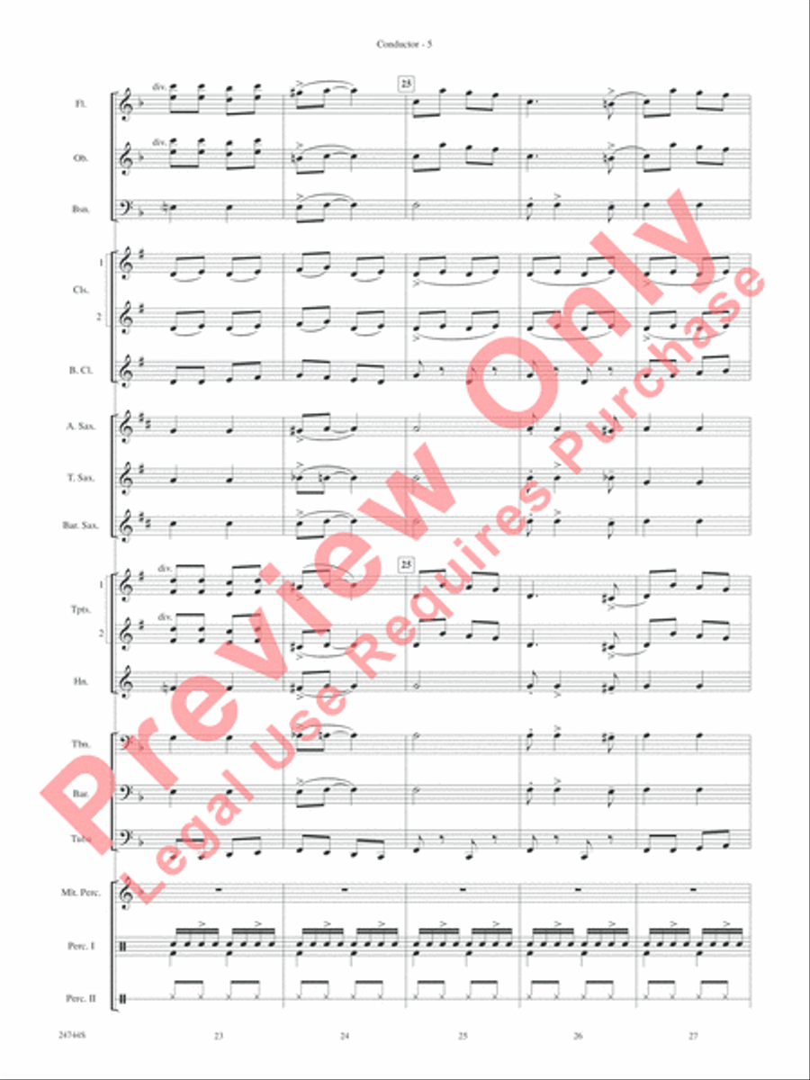 Down Home Christmas Concert Band scores gallery preview page 7