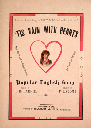 'Tis Vain With Hearts. Popular English Song