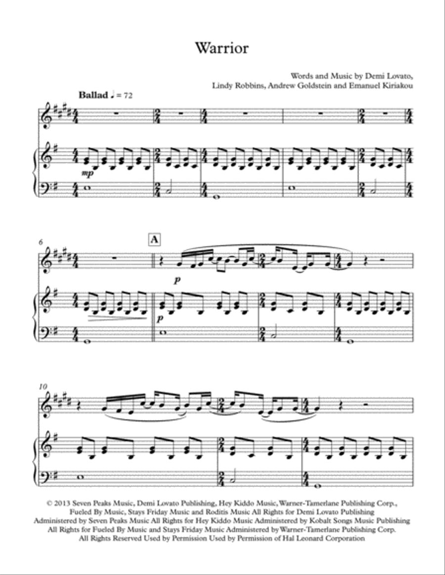 Warrior Alto Saxophone scores gallery preview page 3