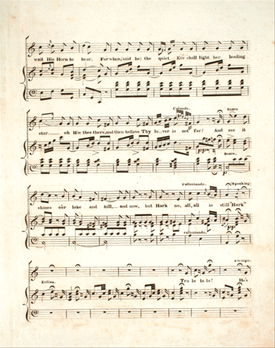 He's Coming From the Mountain, or, The Merry Horn. Song Horn scores gallery preview page 3