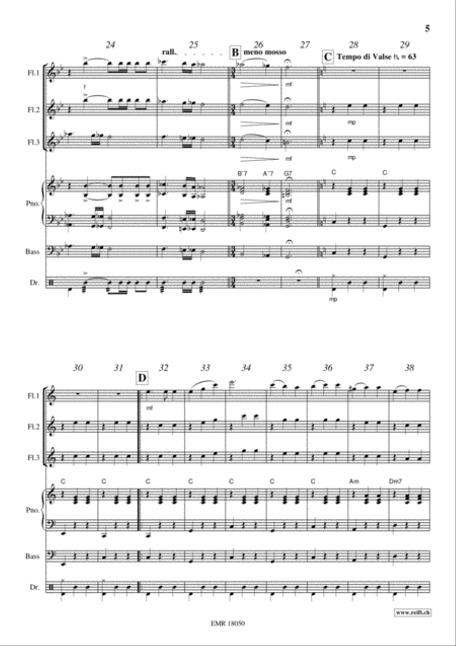 Movie Sequences Flute scores gallery preview page 5