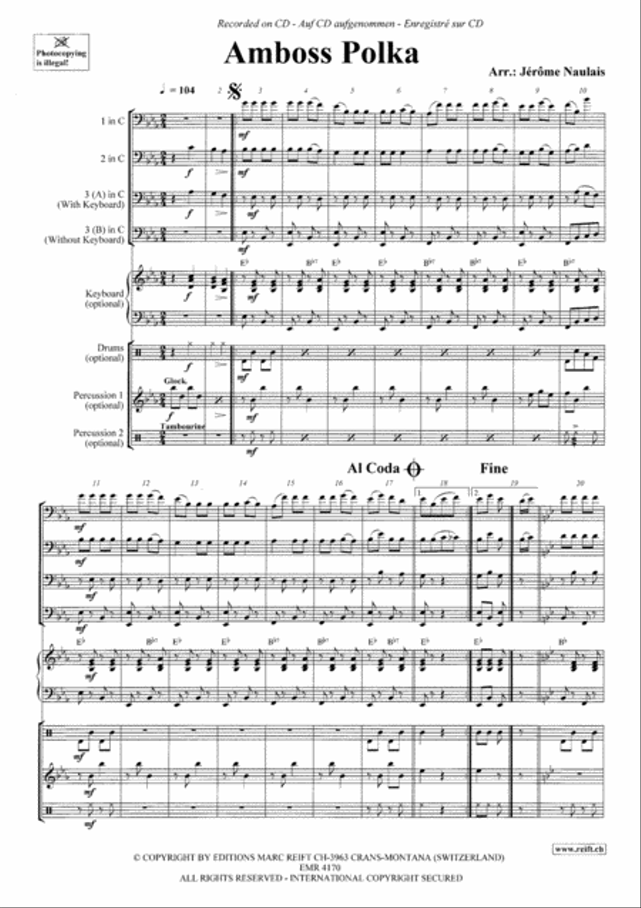 Amboss Polka Trombone Trio scores gallery preview page 3