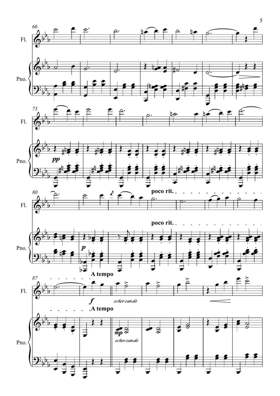 Two Gold and Silver Waltzes Flute scores gallery preview page 5