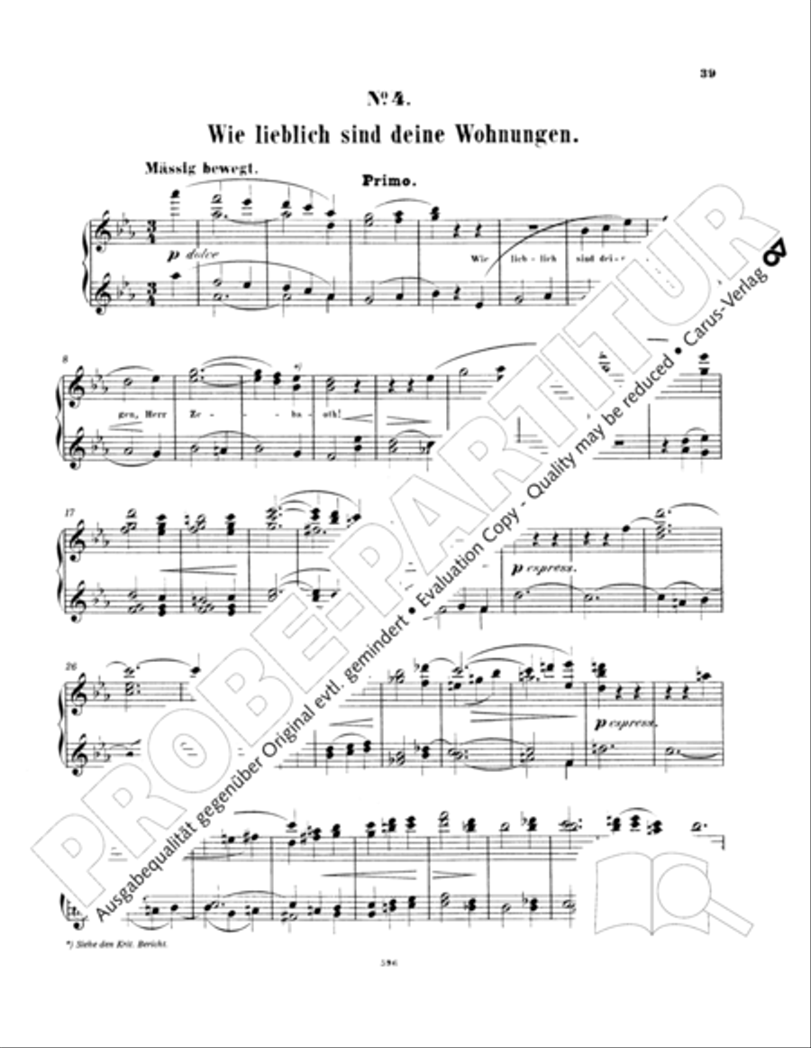 Ein Deutsches Requiem (German Requiem) Piano Duet scores gallery preview page 48