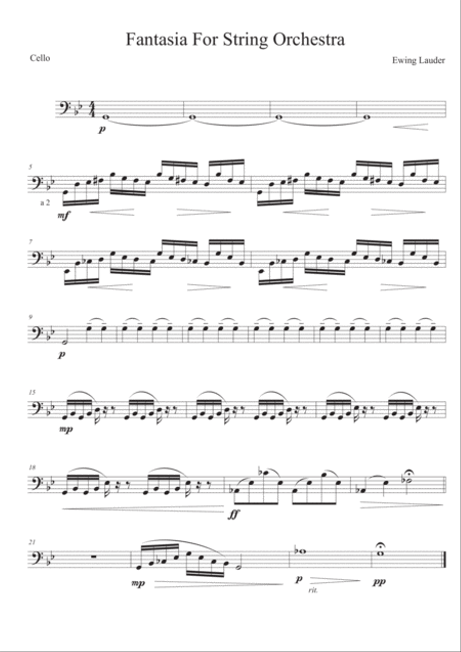 Fantasia for Strings String Orchestra scores gallery preview page 5