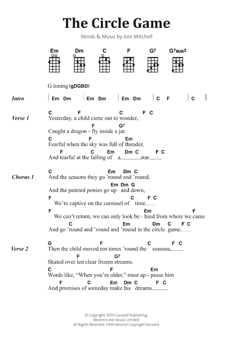 The Circle Game Banjo scores gallery preview page 1