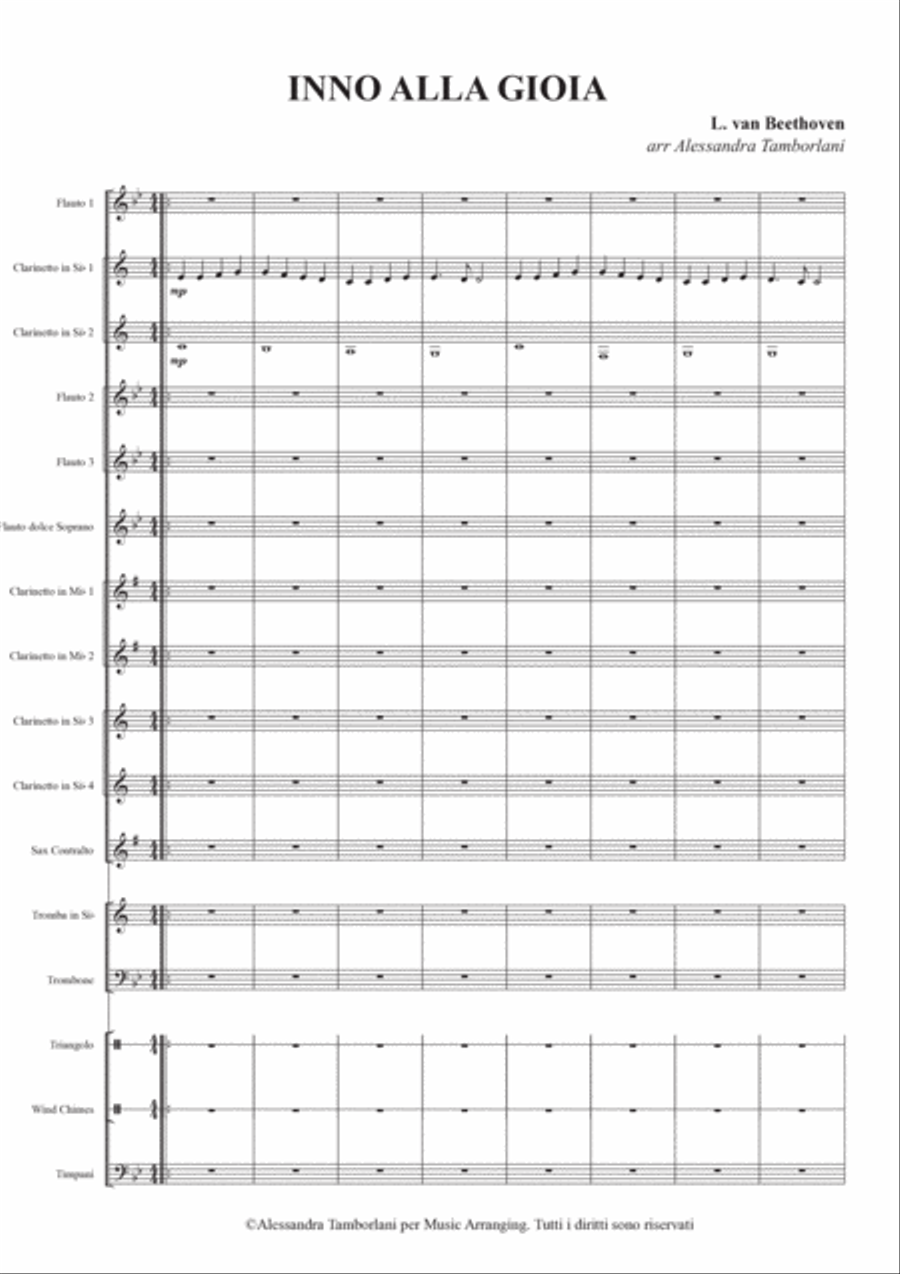 Inno alla Gioia Concert Band scores gallery preview page 3
