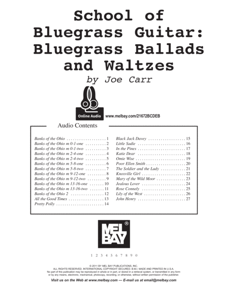 School of Bluegrass Guitar Ballads/Waltzes image number null