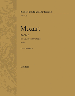 Book cover for Piano Concerto [No. 12] in A major K. 414 (385p)