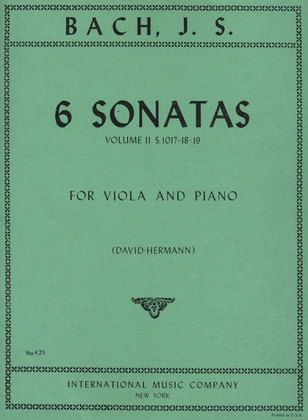 Book cover for Six Violin Sonatas: Volume II (4-6)