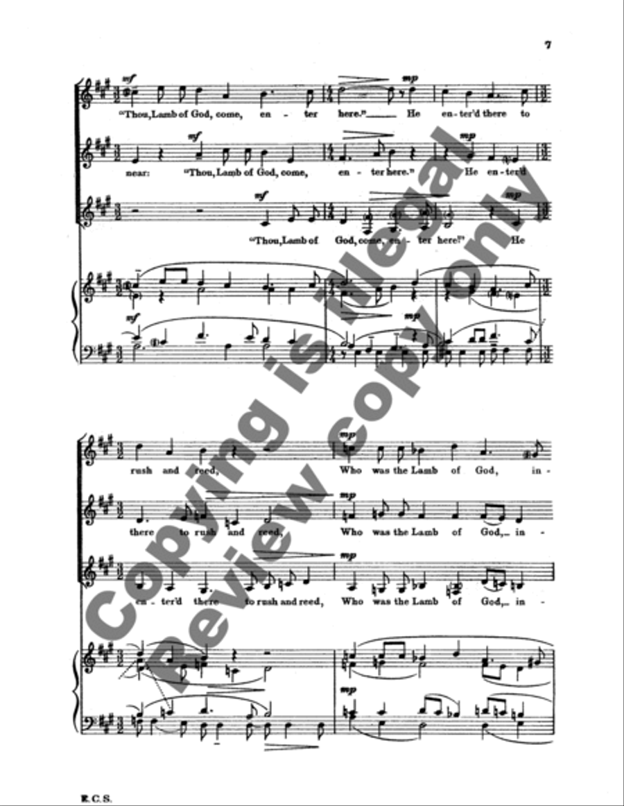 A Christmas Folk-Song (The Little Jesus Came to Town) SSA scores gallery preview page 9