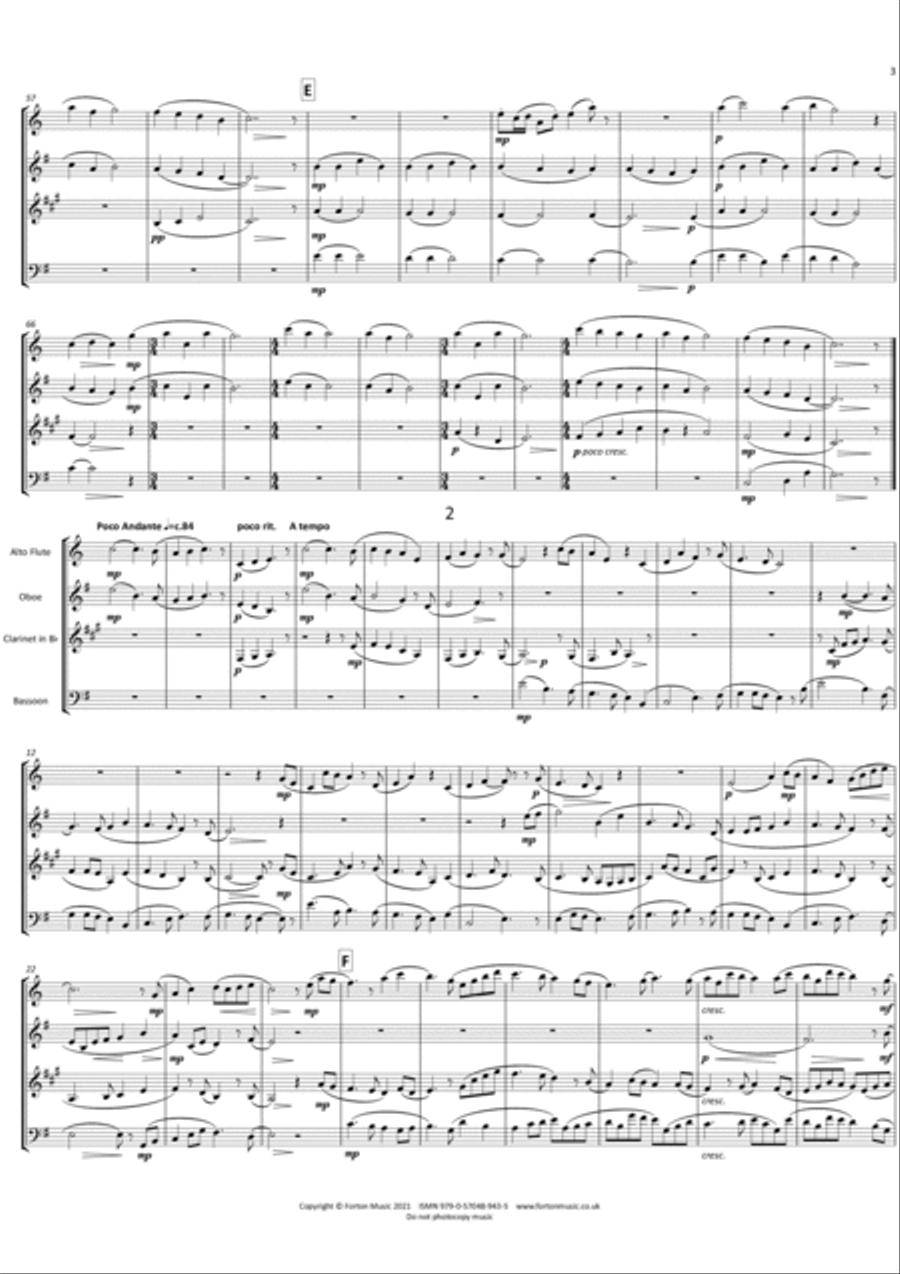 Five Madrigals Bassoon scores gallery preview page 3