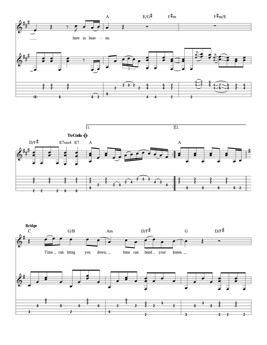Tears In Heaven Acoustic Guitar scores gallery preview page 3