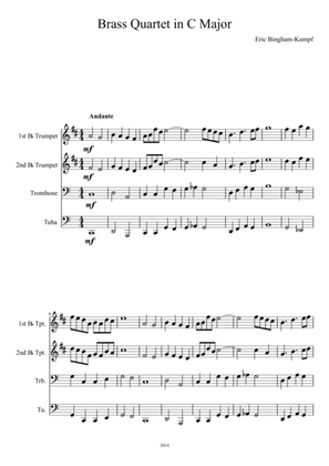 Book cover for Brass Quartet in C Major
