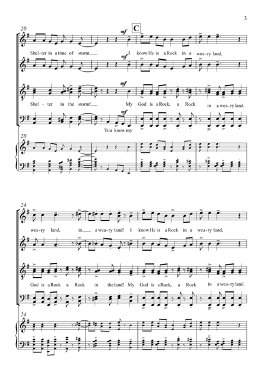 My God Is A Rock My God Is A Rock 4-Part scores gallery preview page 3