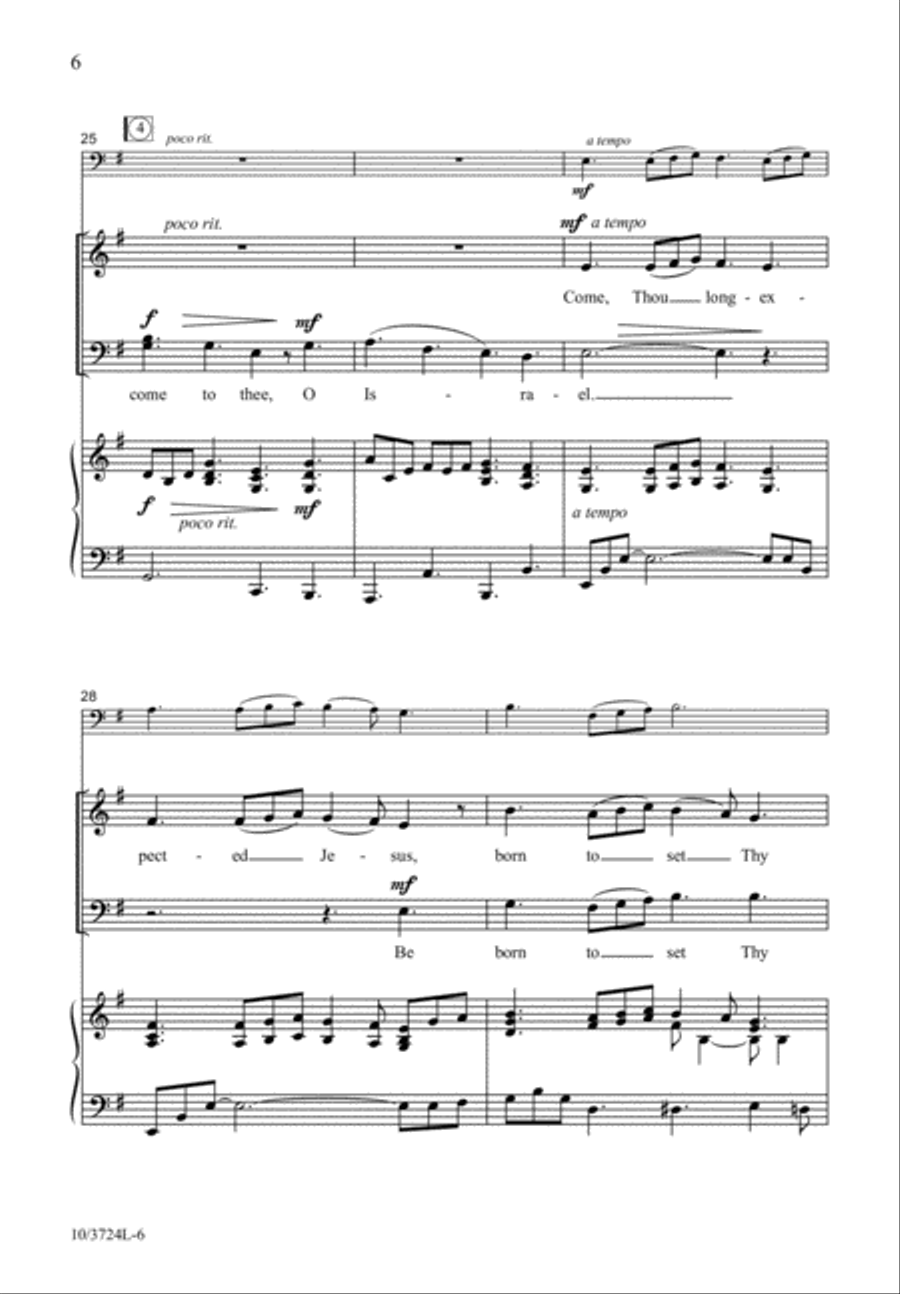 Emmanuel, Expected Jesus 4-Part scores gallery preview page 6