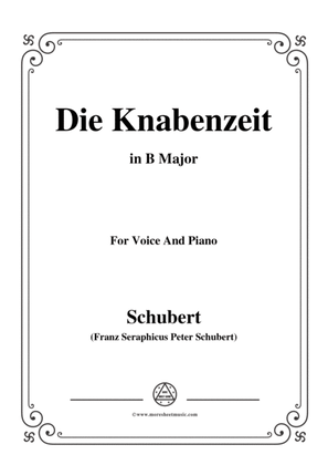 Schubert-Die Knabenzeit,in B Major,for Voice&Piano