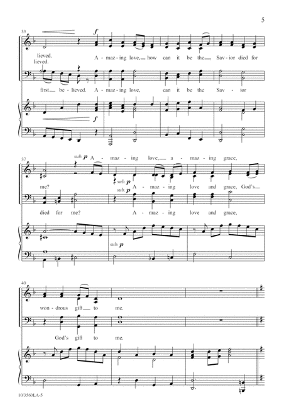 Amazing Grace! Amazing Love! 4-Part scores gallery preview page 5