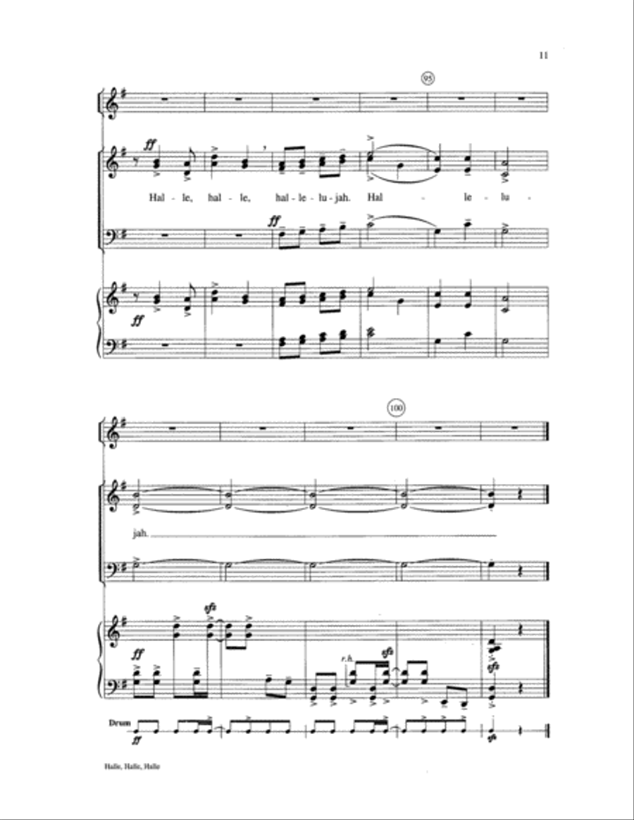 Halle, Halle, Halle Halle, Halle, Halle Choir scores gallery preview page 11