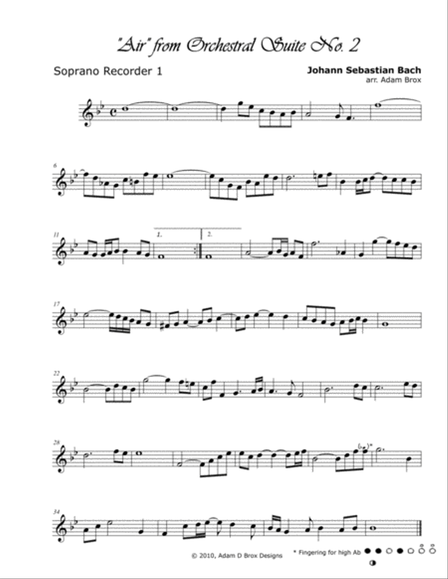 Bach - Air Small Ensemble scores gallery preview page 3