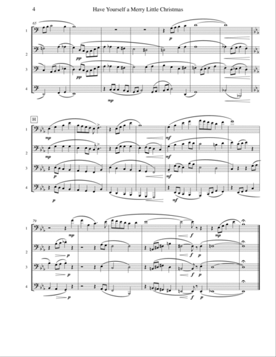 Have Yourself A Merry Little Christmas from MEET ME IN ST. LOUIS Brass Quartet scores gallery preview page 4