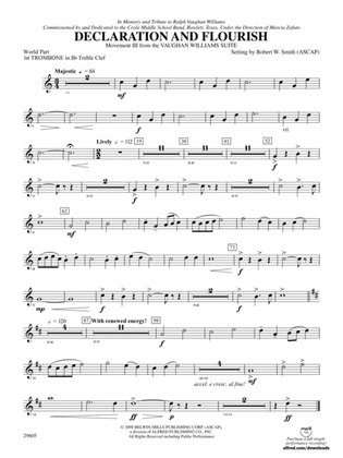 Declaration and Flourish (Movement III from the Vaughan Williams Suite): (wp) 1st B-flat Trombone T.C.