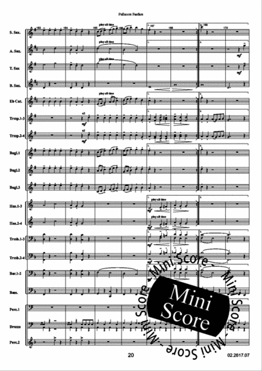 For Fans Only Fanfare Band scores gallery preview page 24