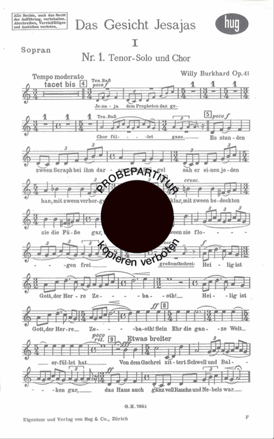 Gesicht Jesajas op 41 Gesicht Jesajas op 41 Choir scores gallery preview page 1