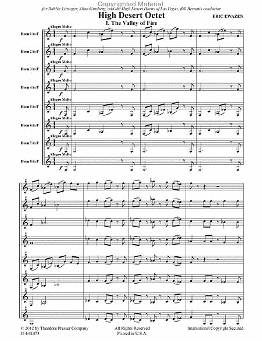 High Desert Octet Chamber Music scores gallery preview page 2