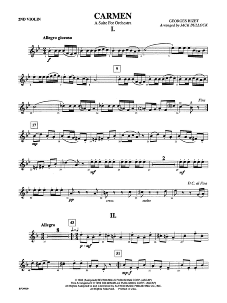 Carmen Suite: 2nd Violin