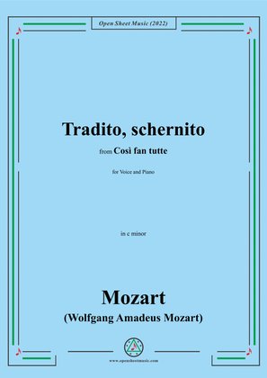 Book cover for Mozart-Tradito,schernito,in c minor,from 'Così fan tutte,K.588',for Voice and Piano