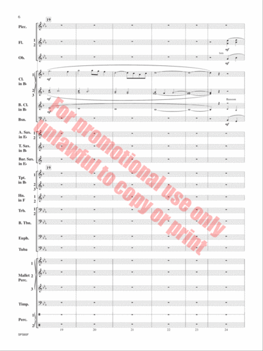 Rain and Snow on the Cedar Cliffs Concert Band scores gallery preview page 7