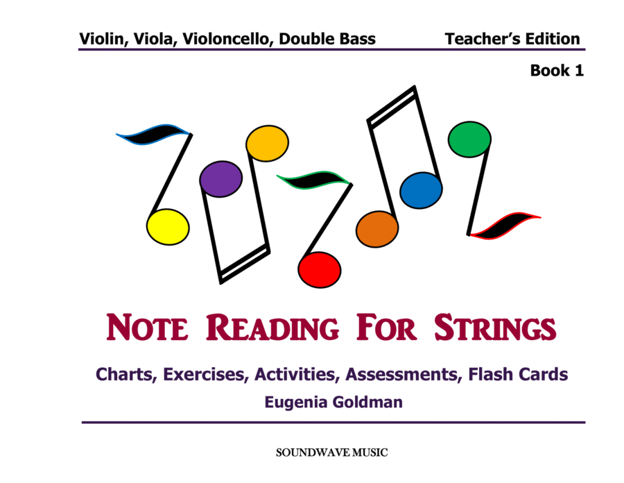 Note Reading for Strings Book 1 (Teacher's Edition) Piano Quintet scores gallery preview page 1
