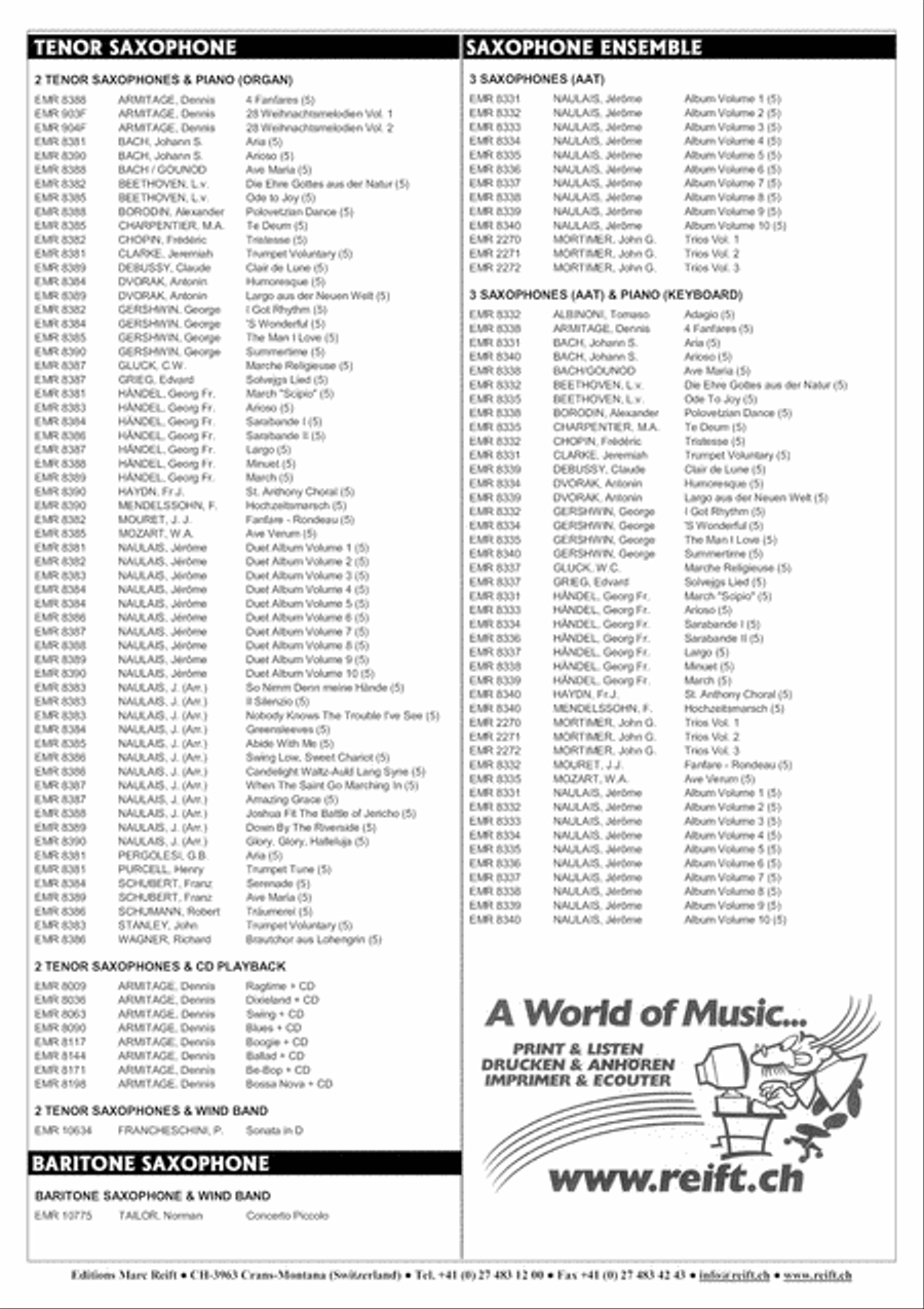 Christmas Swing Saxophone Quartet scores gallery preview page 8
