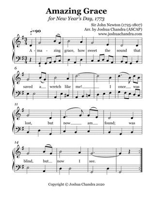 Amazing Grace (Easy Piano)
