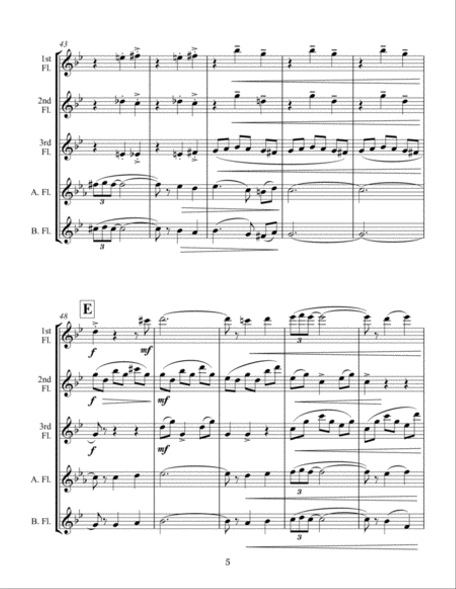 Dancing Devil (flute choir) Flute Choir scores gallery preview page 5