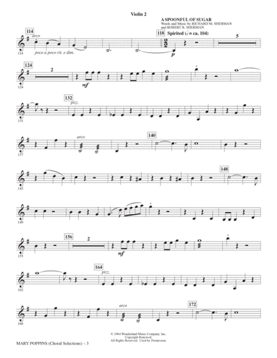 Mary Poppins (Choral Selections) (arr. John Leavitt) - Violin 2