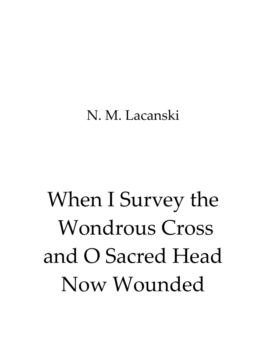 When I Survey the Wondrous Cross and O Sacred Head Now Wounded Violin Solo scores gallery preview page 1