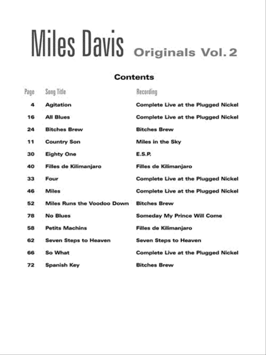 Miles Davis - Originals Vol. 2 Trumpet Solo scores gallery preview page 3
