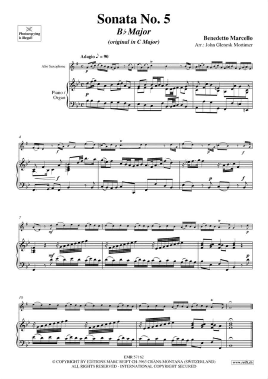 Sonata No. 5 Alto Saxophone scores gallery preview page 4