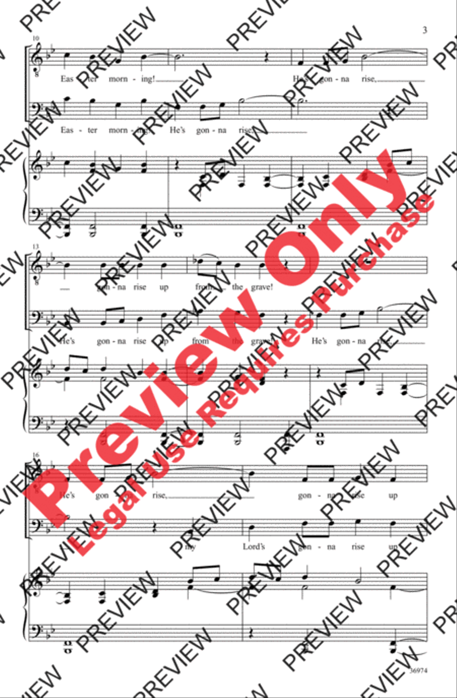 He's Gonna Rise, My Soul to Save! 4-Part scores gallery preview page 3
