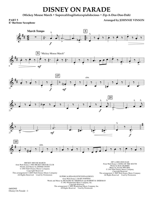 Disney on Parade - Pt.5 - Eb Baritone Saxophone